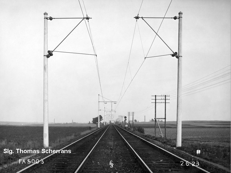 Fahrleitung zwischen Görlitz-Moys und Hermsdorf